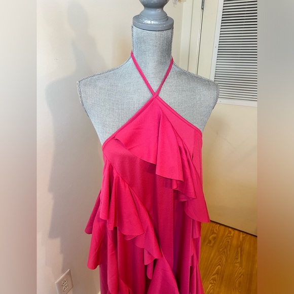 ASOS DESIGN halter tiered ruffle maxi dress size 6 - Picture 5 of 11